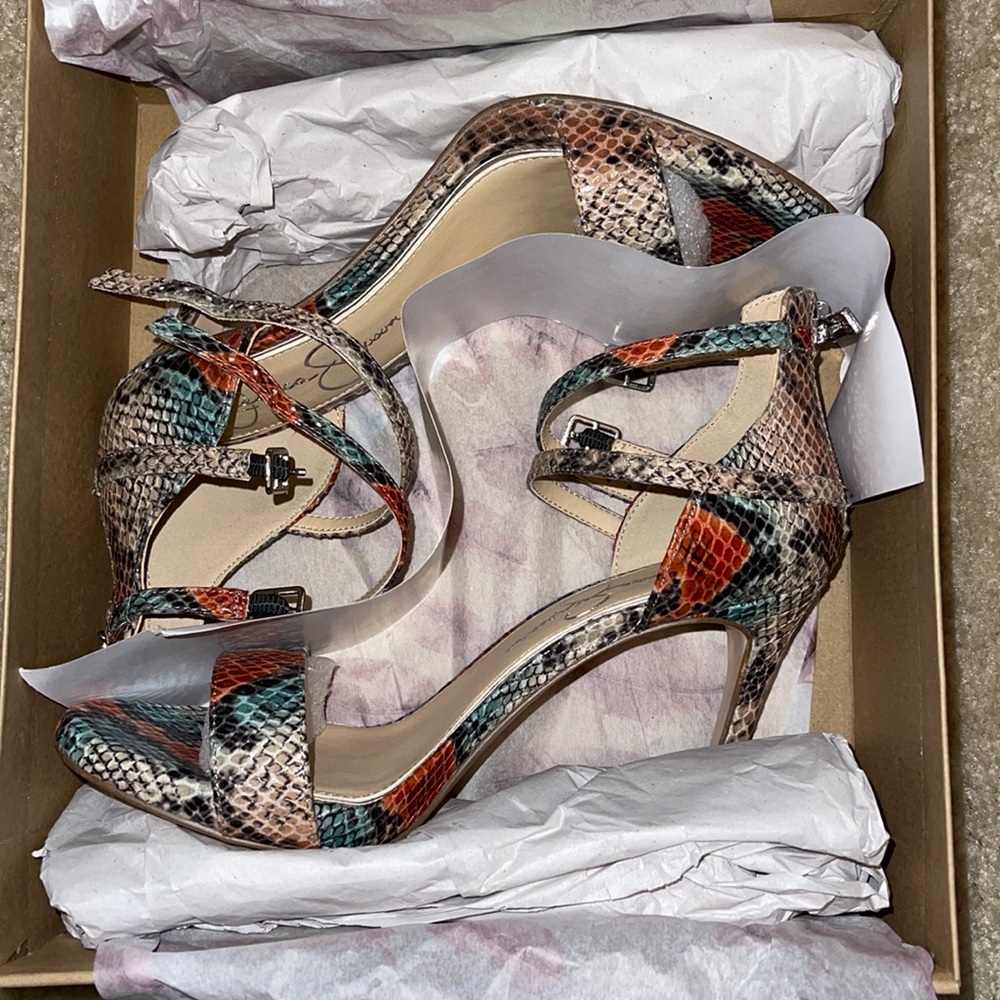 Practically New Multi-Colored Snake Print Shoe - image 2